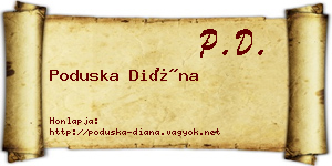 Poduska Diána névjegykártya